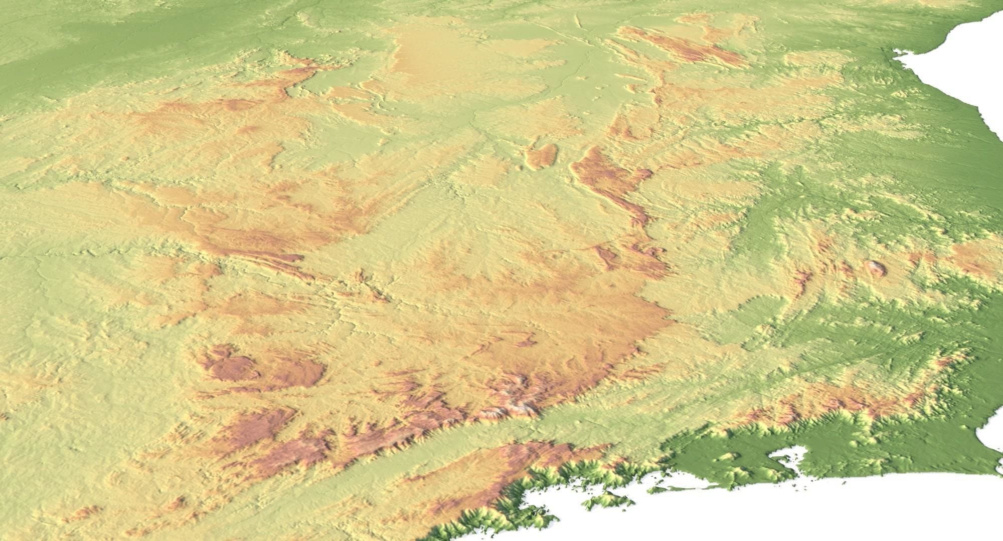 Brazil Terrain 3D Map 3D model_11