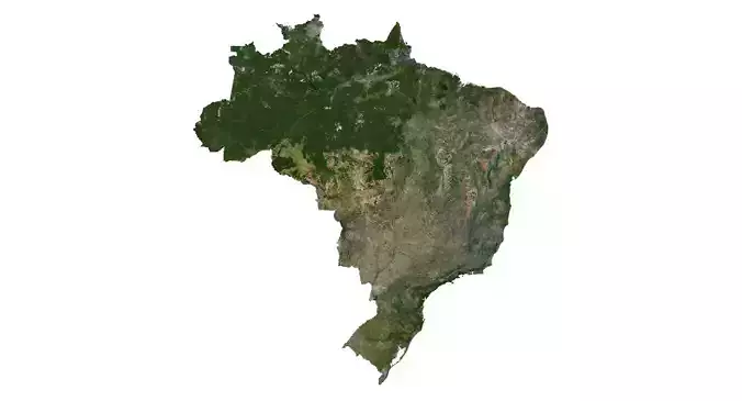 Brazil Terrain 3D Map