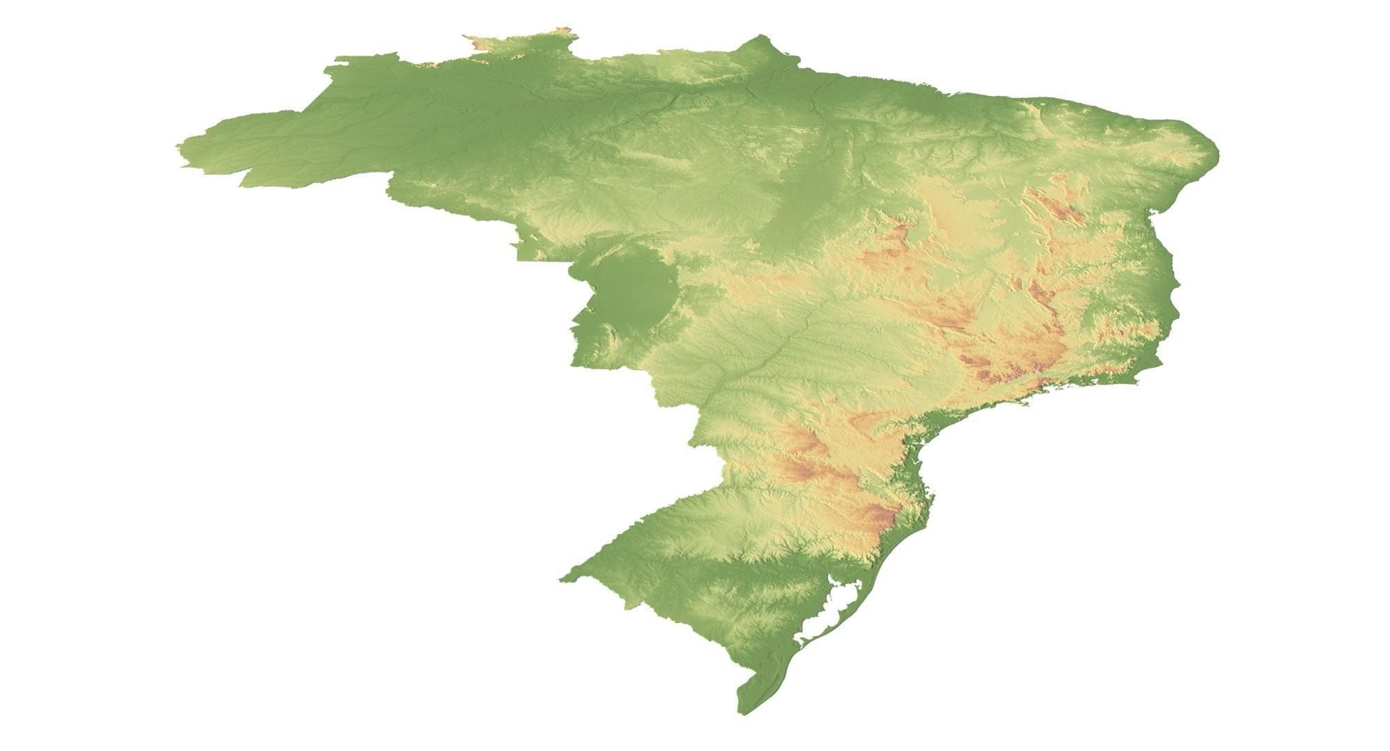 Brazil Terrain 3D Map 3D model_9
