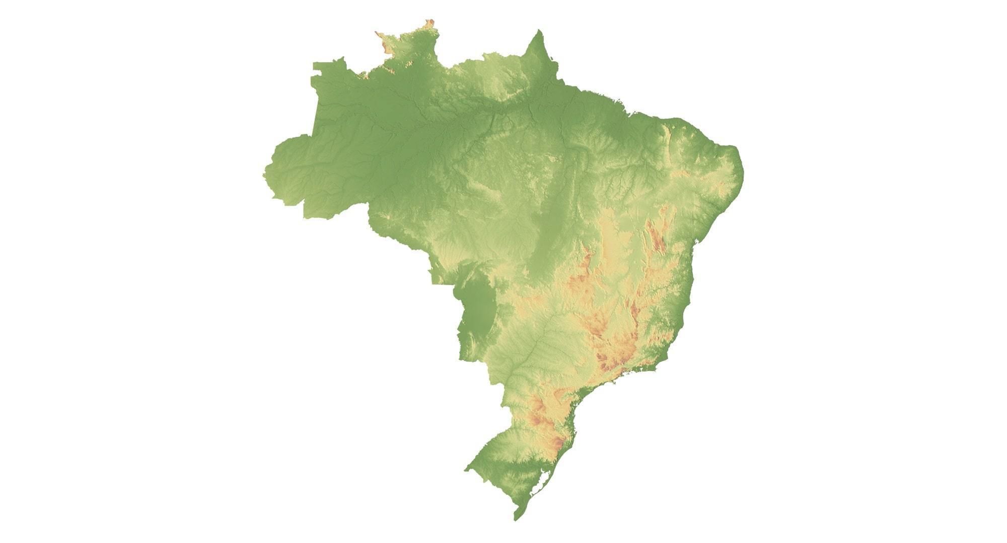 Brazil Terrain 3D Map 3D model_1