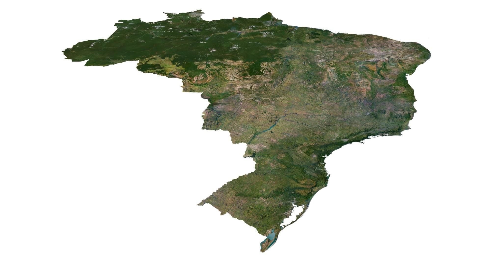 Brazil Terrain 3D Map 3D model_8