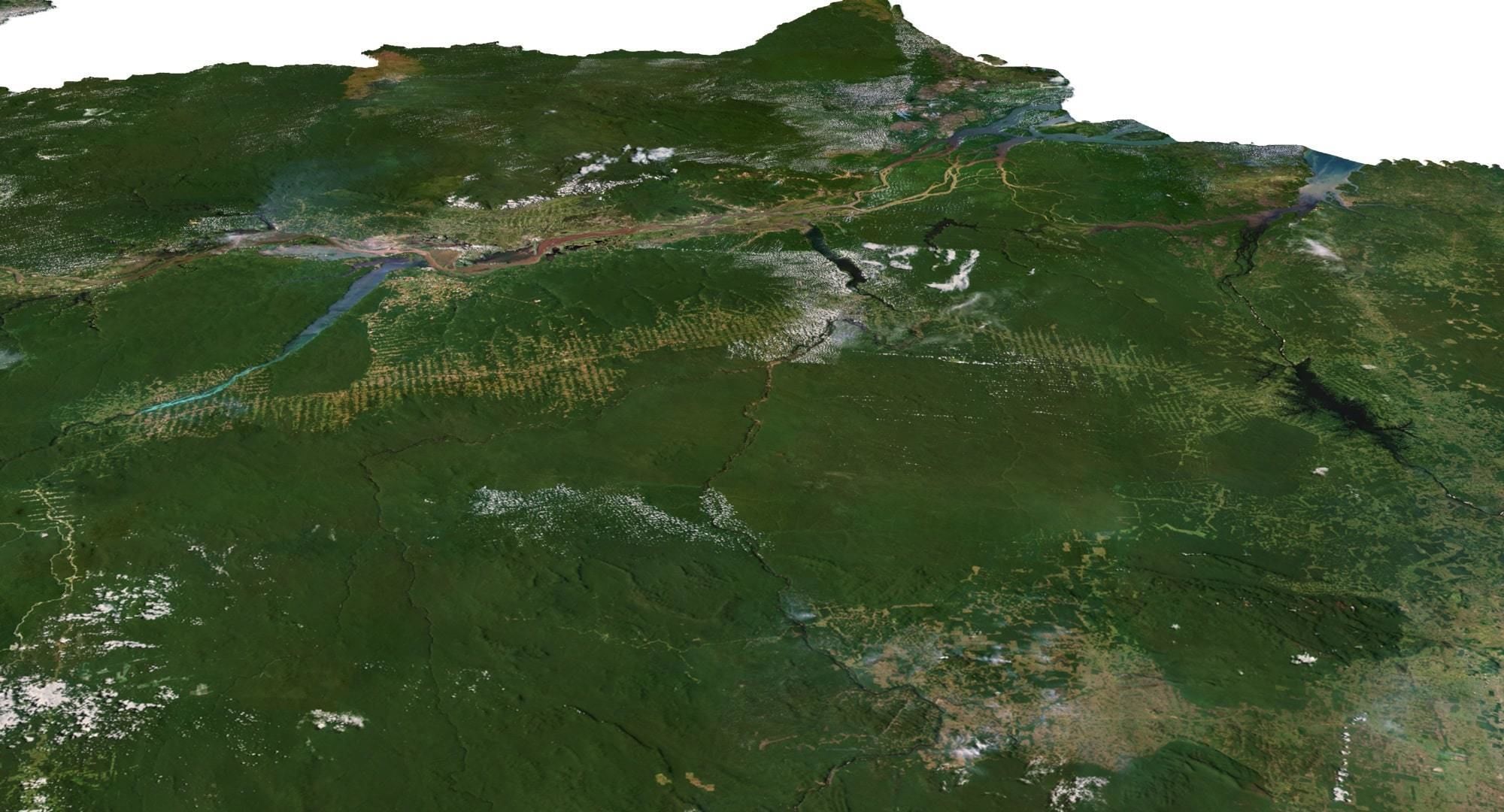 Brazil Terrain 3D Map 3D model_13