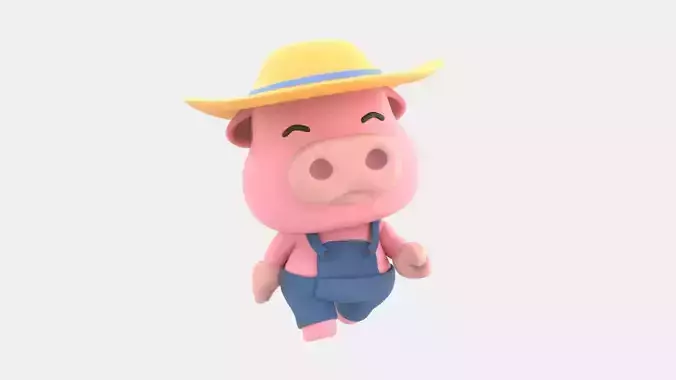 Cute Pig 3D Illustration