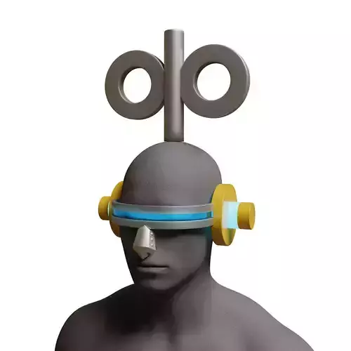 Franky Egghead cosplay glasses and headphones