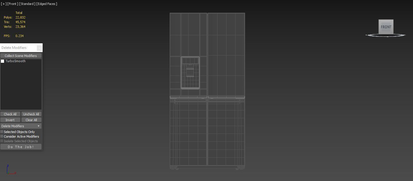 Whirlpool WQ70902TBX 592L French Door Fridge 3D model_3