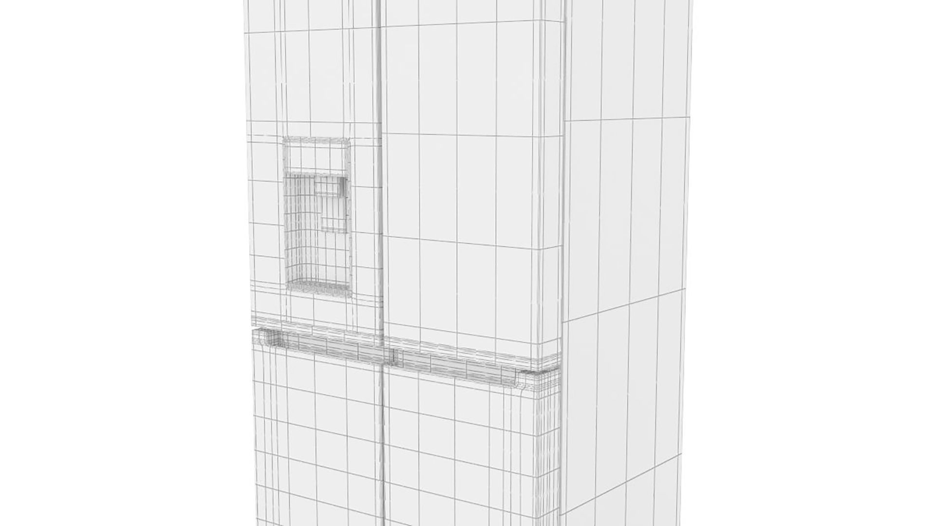 Whirlpool WQ70902TBX 592L French Door Fridge 3D model_10