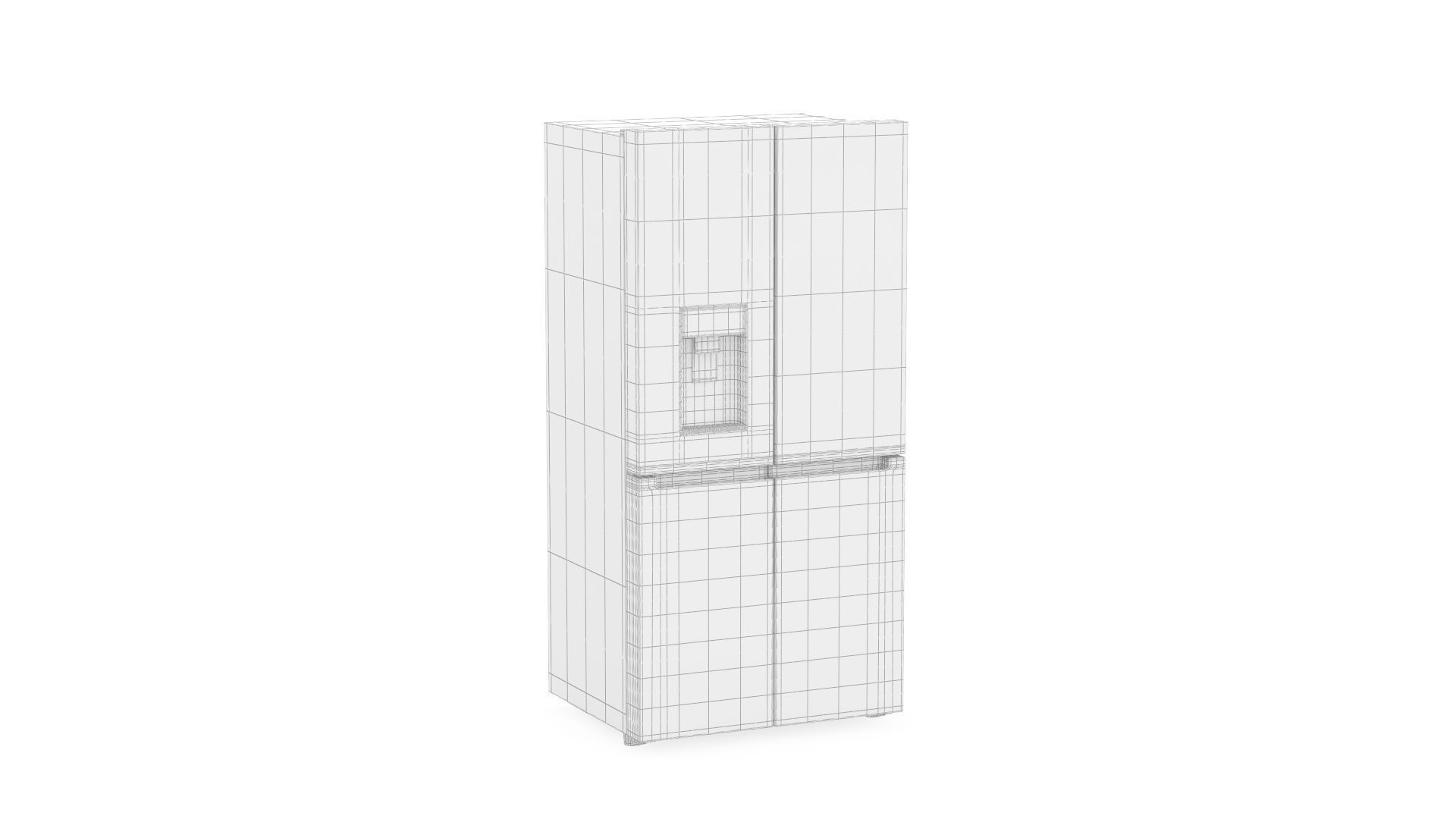 Whirlpool WQ70902TBX 592L French Door Fridge 3D model_2