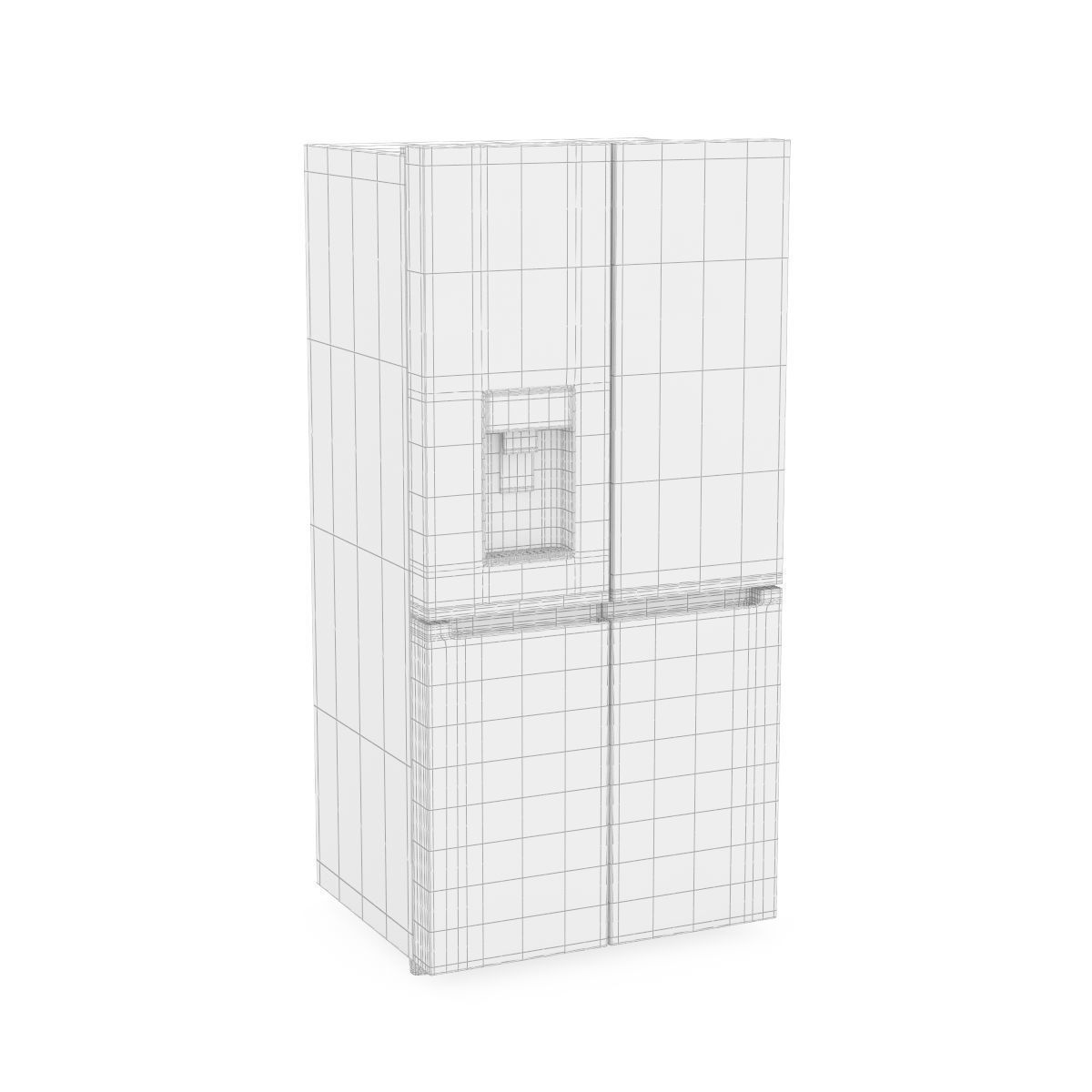Whirlpool WQ70902TBX 592L French Door Fridge 3D model_14