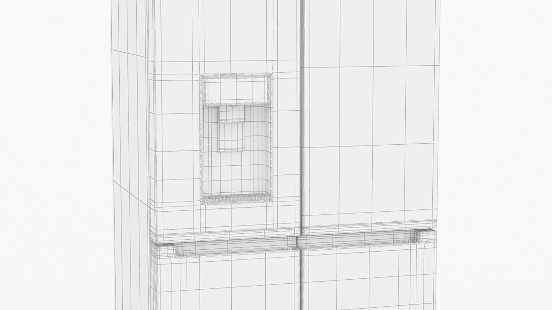 Whirlpool WQ70902TBX 592L French Door Fridge 3D model_12