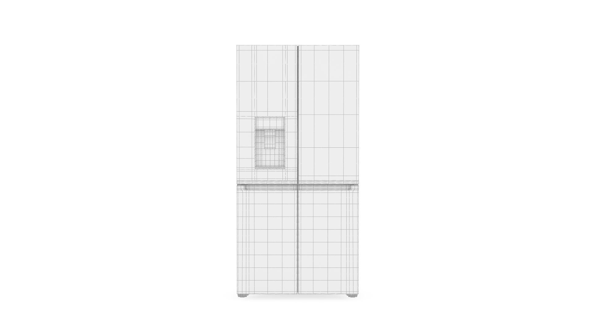Whirlpool WQ70902TBX 592L French Door Fridge 3D model_6