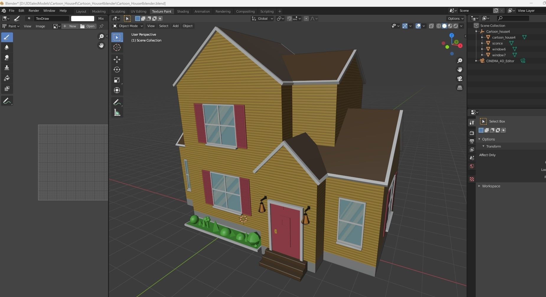 Cartoon House 4 Low-poly 3D model_10