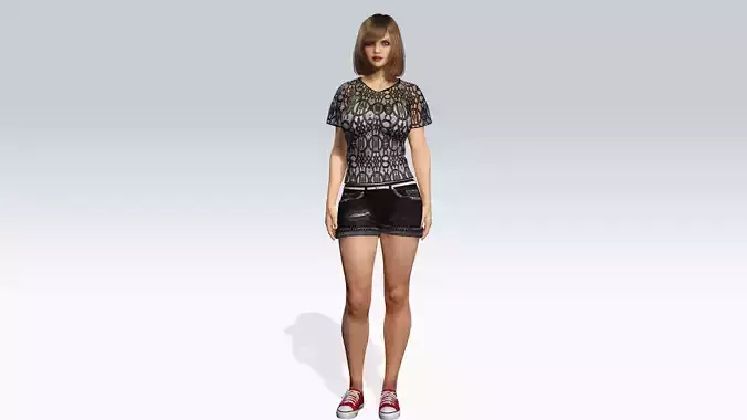 Sexy girl - Fully Rigged 3D