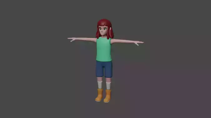 Girl Character 3d model