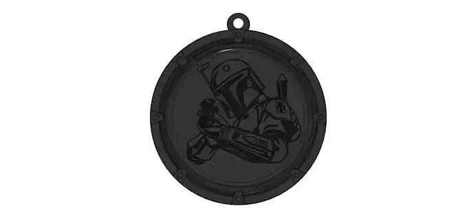 Star Wars Boba Fett Medallion Keychain