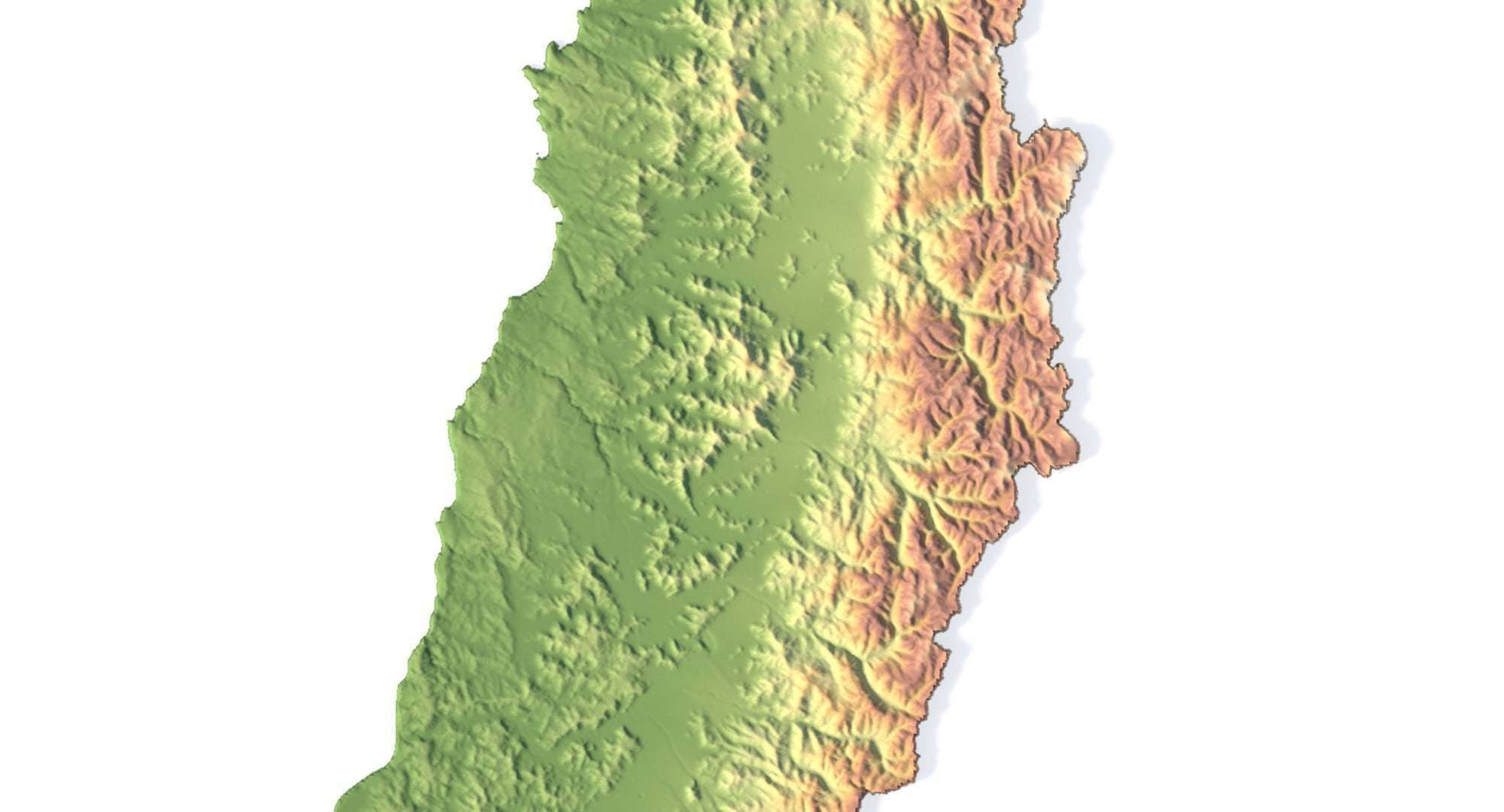 Chile Terrain 3D Map 3D model_4