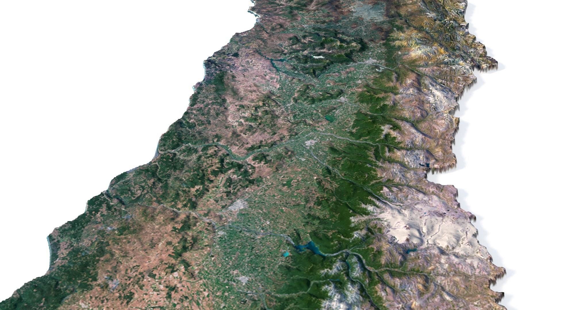 Chile Terrain 3D Map 3D model_11
