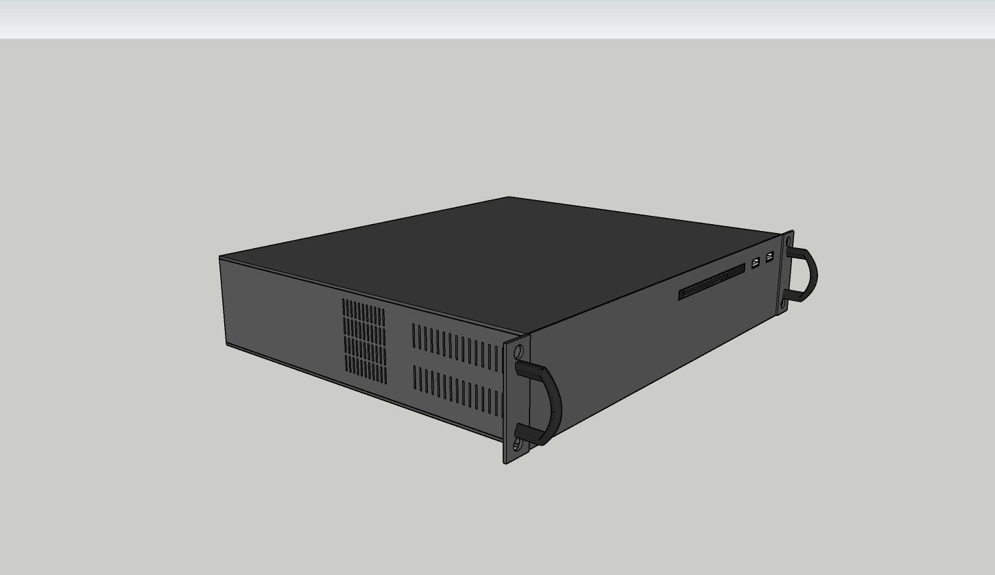 Network Video Recorder Low-poly 3D model_5