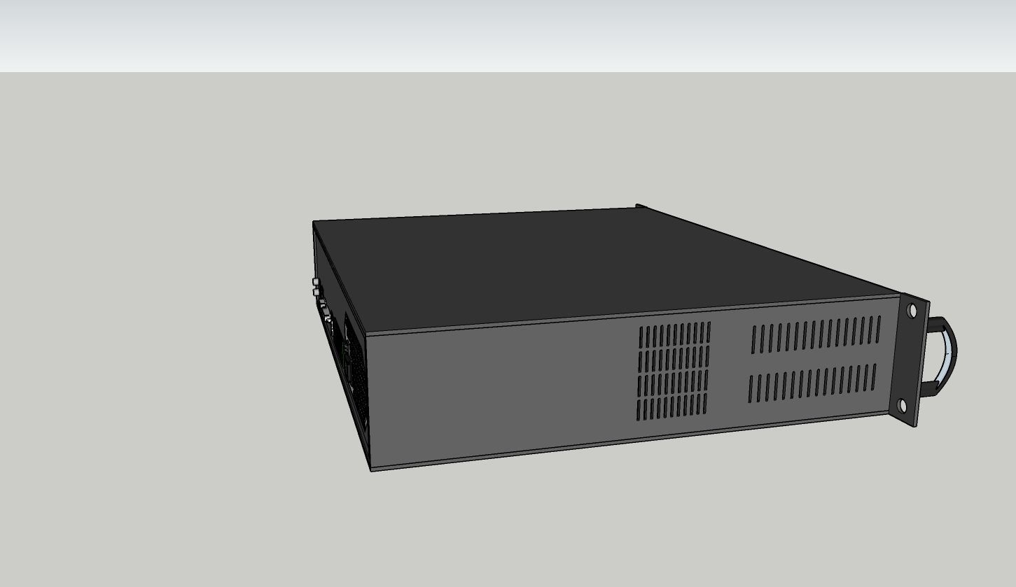 Network Video Recorder Low-poly 3D model_4