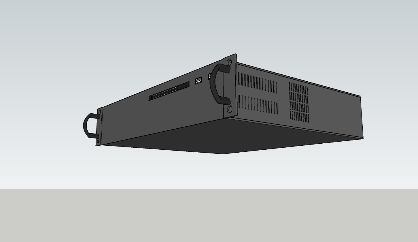 Network Video Recorder Low-poly 3D model_7