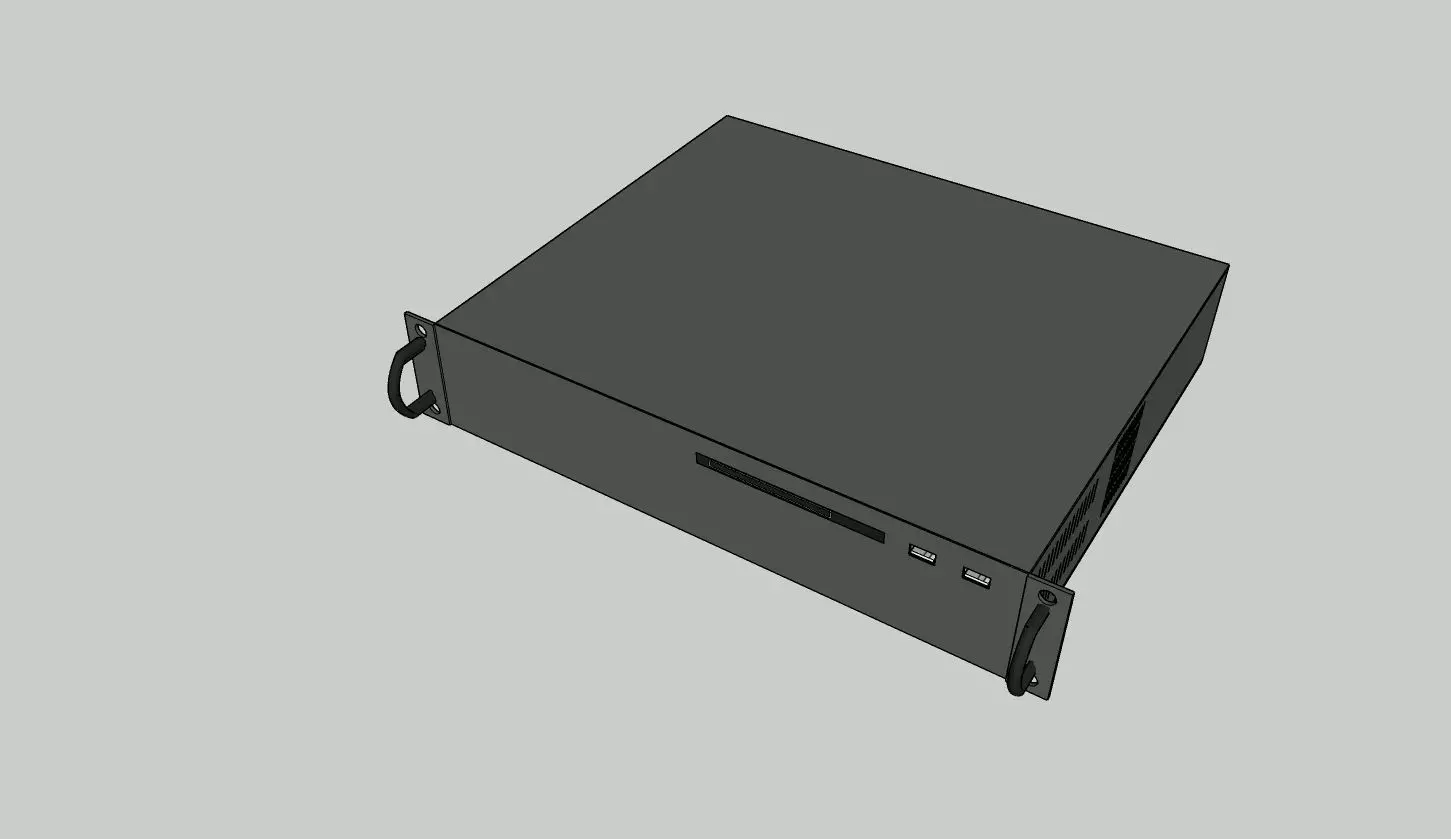 Network Video Recorder Low-poly 3D model_0