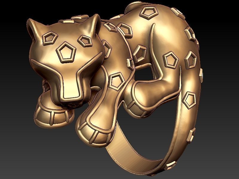 Panther Ring 3D print model_1