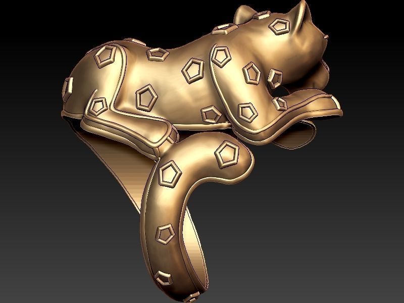 Panther Ring 3D print model_3