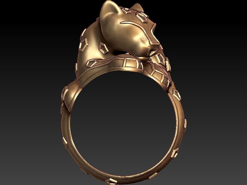 Panther Ring 3D print model_2