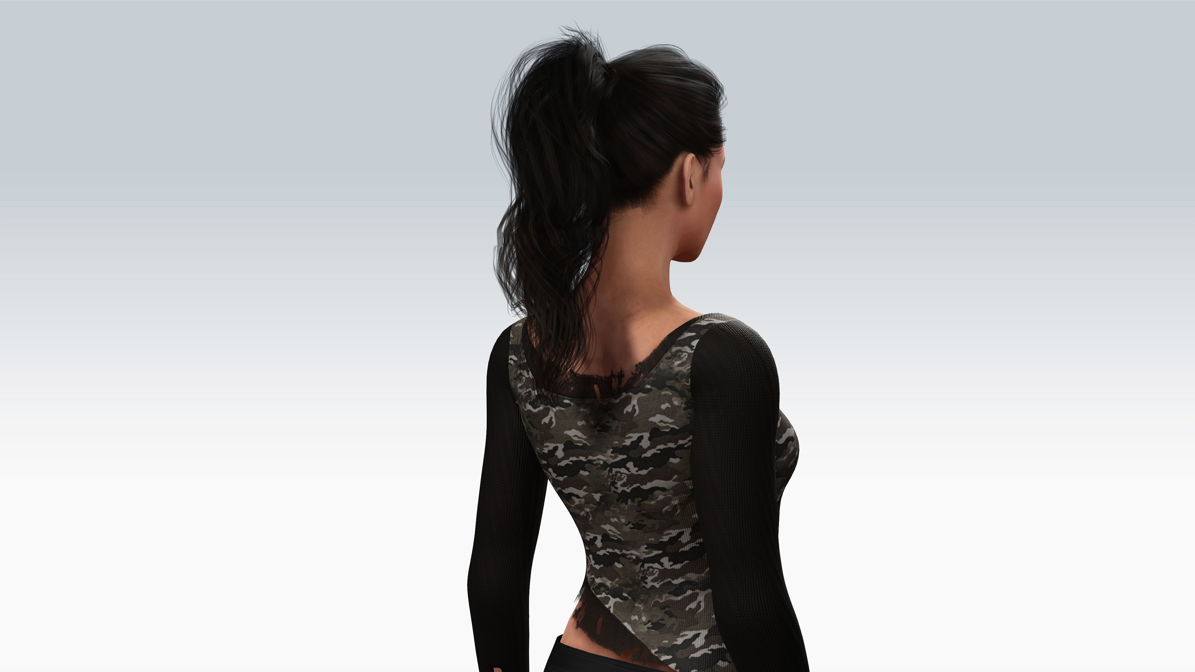 Sexy Character - Fully Rigged 3D model  Low-poly 3D model_5