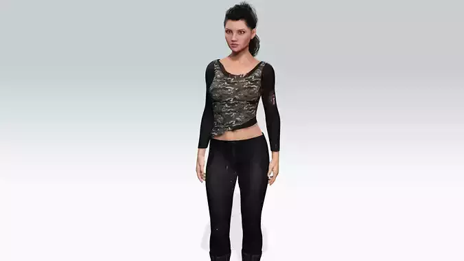 Sexy Character - Fully Rigged 3D model 