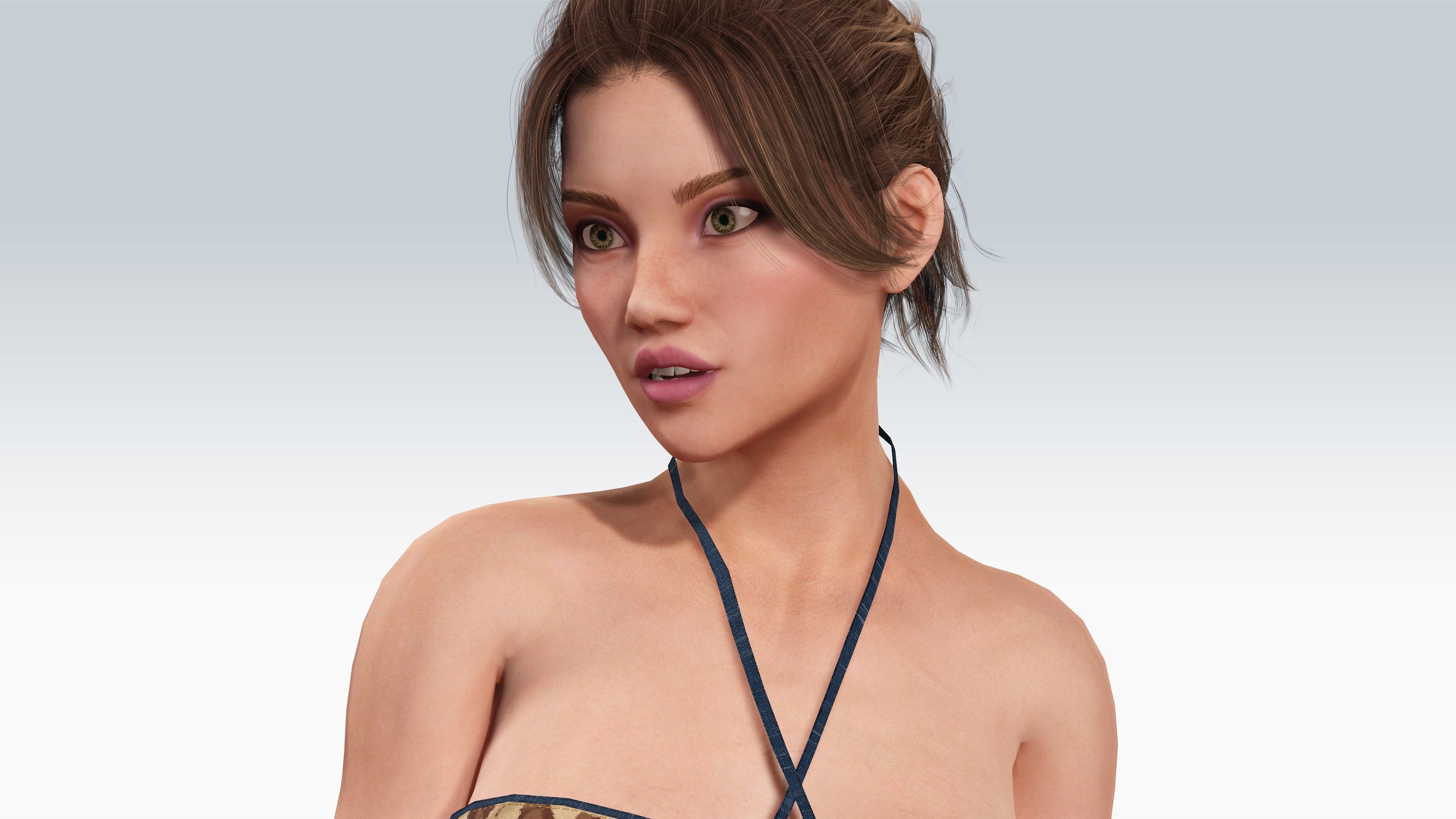 Sexy Character - Fully Rigged 3D model Low-poly 3D model_3