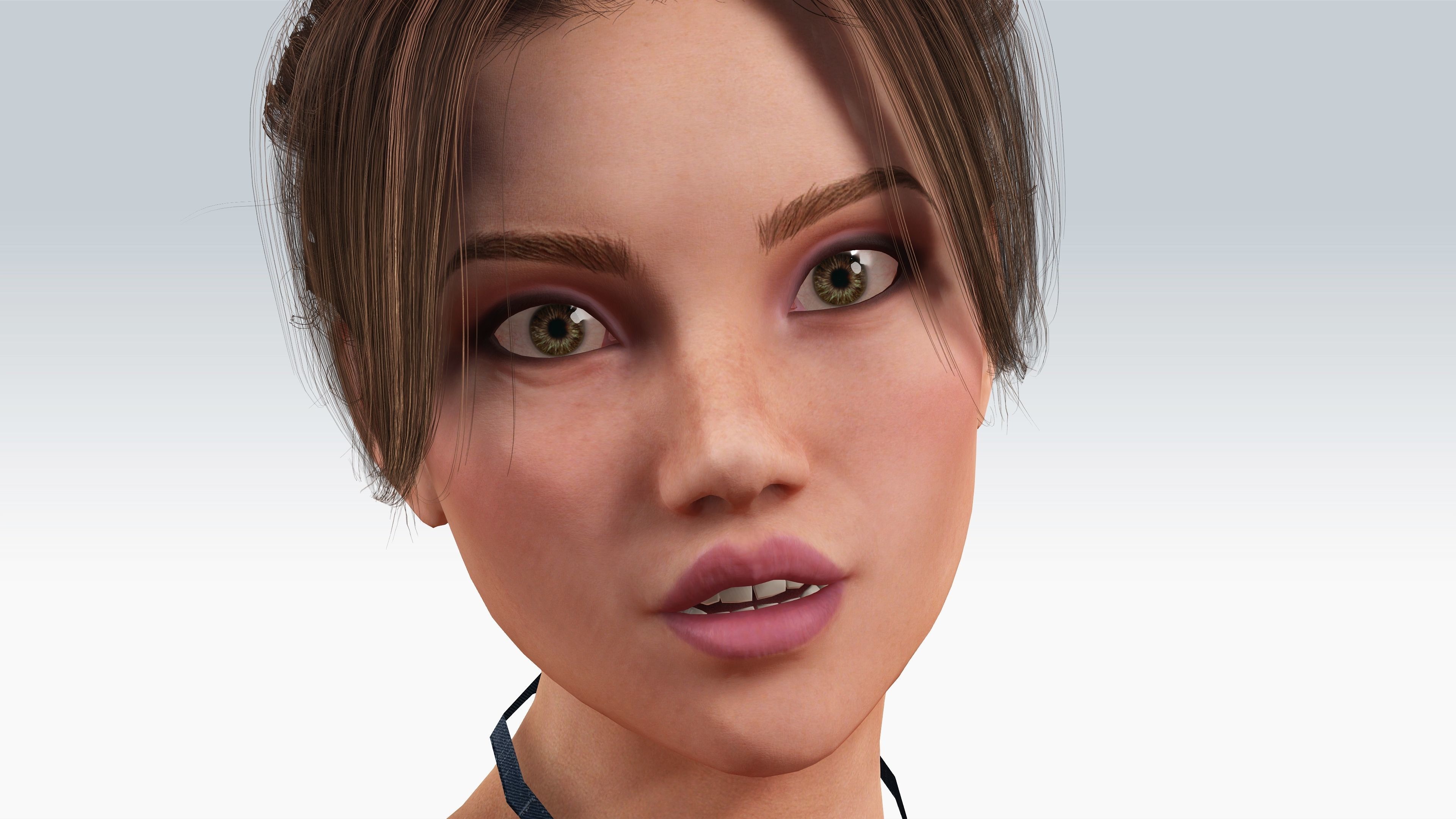 Sexy Character - Fully Rigged 3D model Low-poly 3D model_4