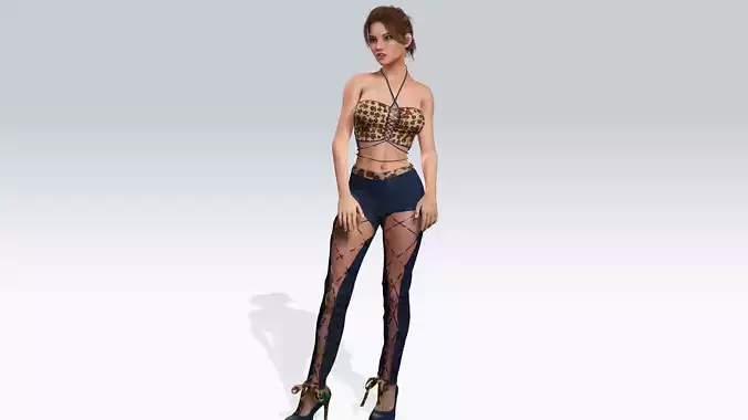 Sexy Character - Fully Rigged 3D model