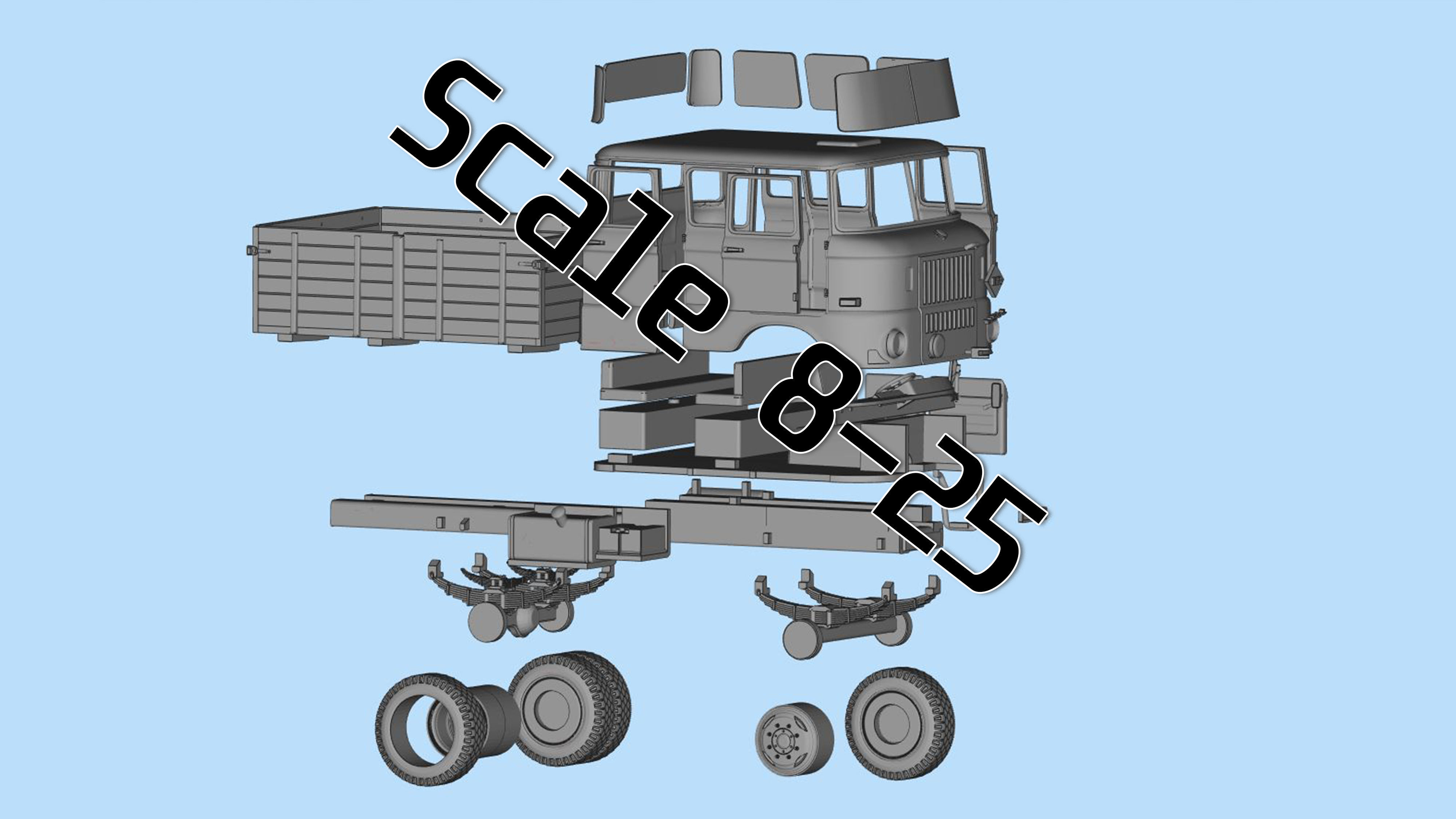 IFA W50 BTP Langkabine bautruppfahrzeug 3d model stl 3D print model_2