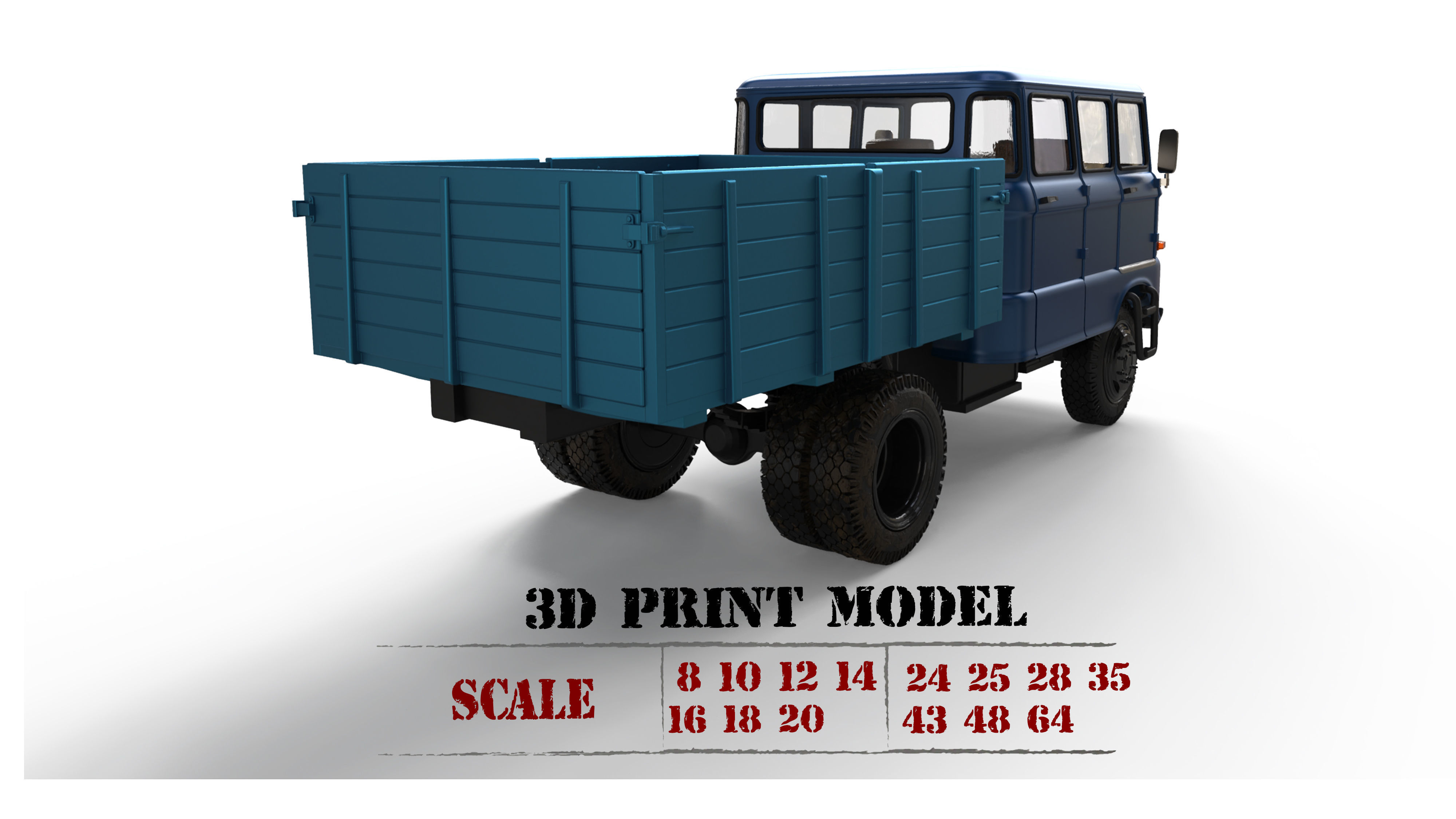 IFA W50 BTP Langkabine bautruppfahrzeug 3d model stl 3D print model_1