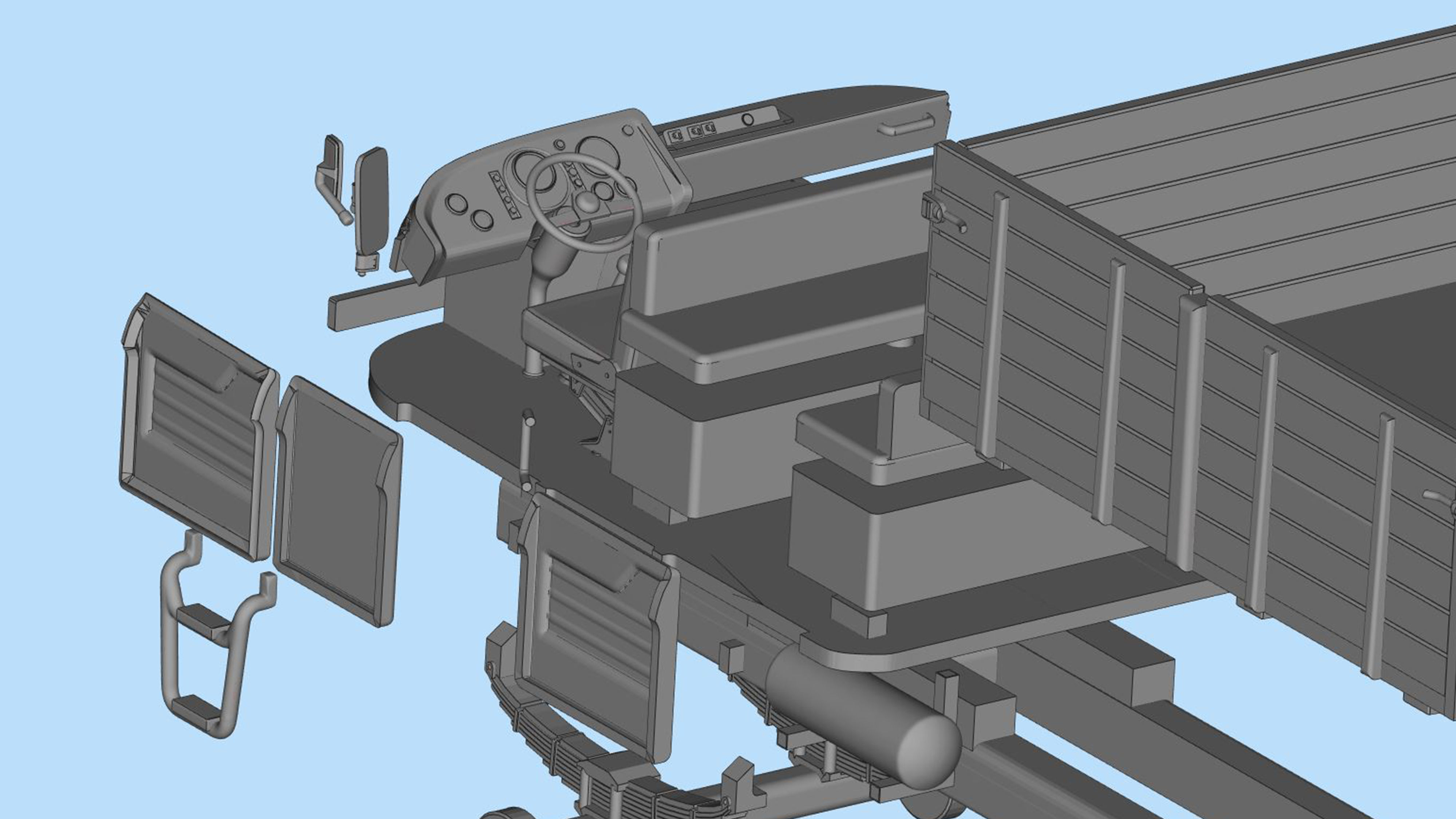 IFA W50 BTP Langkabine bautruppfahrzeug 3d model stl 3D print model_12