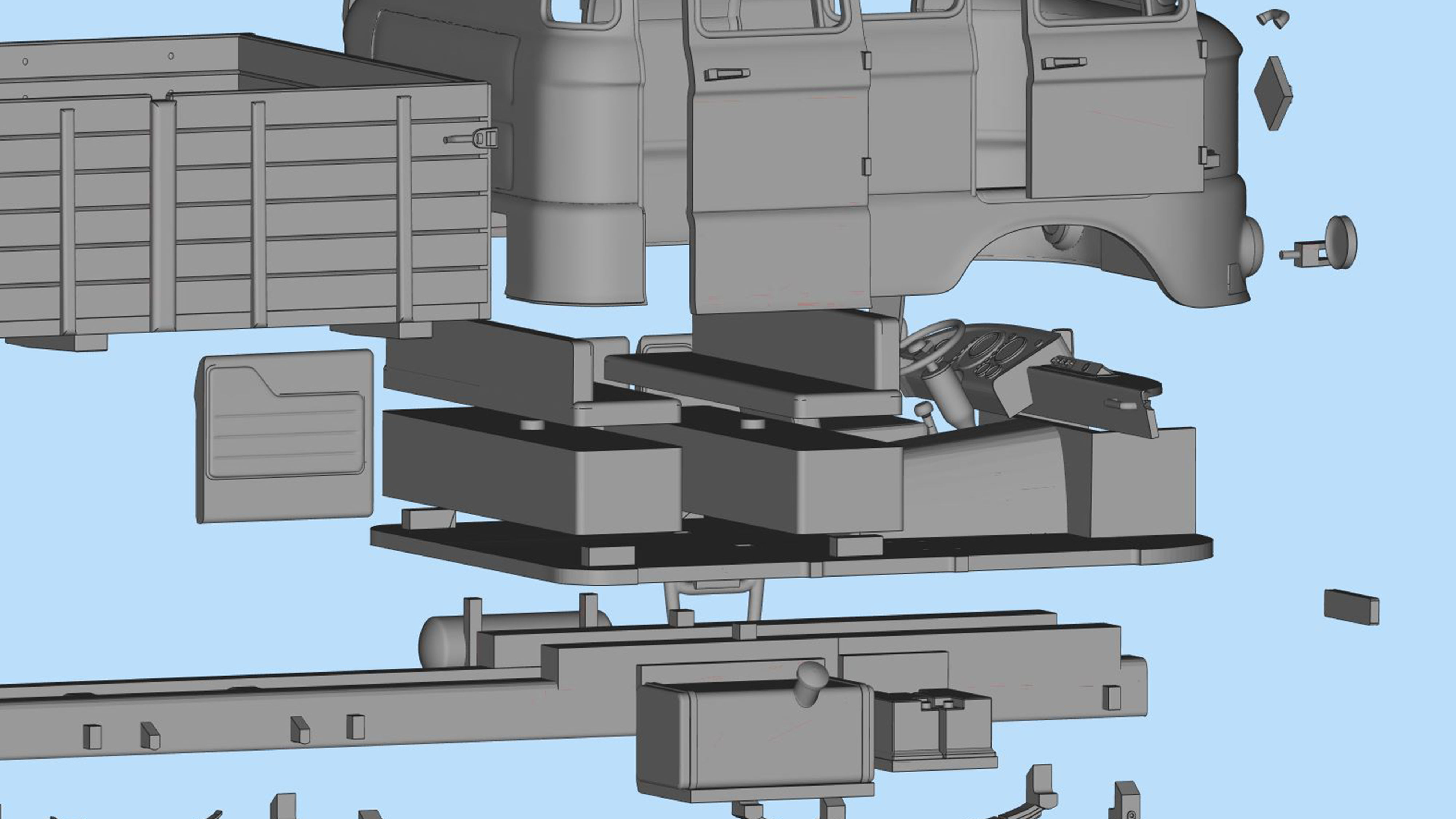 IFA W50 BTP Langkabine bautruppfahrzeug 3d model stl 3D print model_13