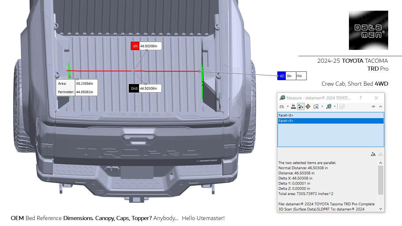 2024 2025 TOYOTA Tacoma TRD Pro 3D Scan Surface Data 3D model_25