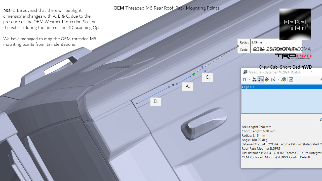 2024 2025 TOYOTA Tacoma TRD Pro 3D Scan Surface Data 3D model_47