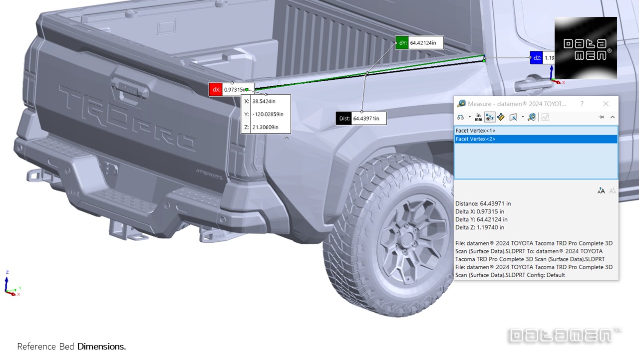 2024 2025 TOYOTA Tacoma TRD Pro 3D Scan Surface Data 3D model_29