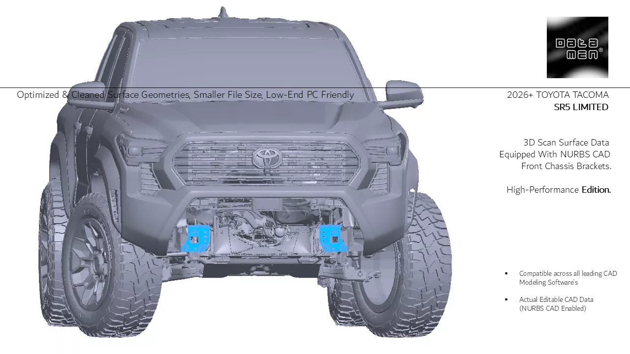2025 2026 TOYOTA Tacoma TRD Pro Front Chassis And Roof 3D Scan 3D model