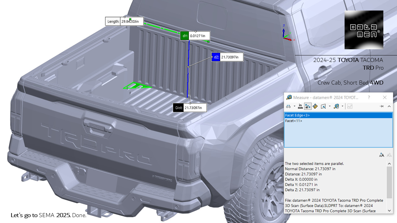 2024 2025 TOYOTA Tacoma TRD Pro 3D Scan Surface Data 3D model_26