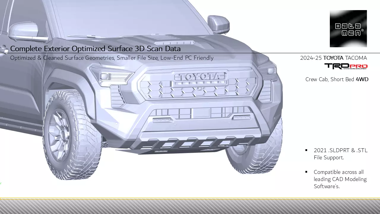 2024 2025 TOYOTA Tacoma TRD Pro 3D Scan Surface Data 3D model_0