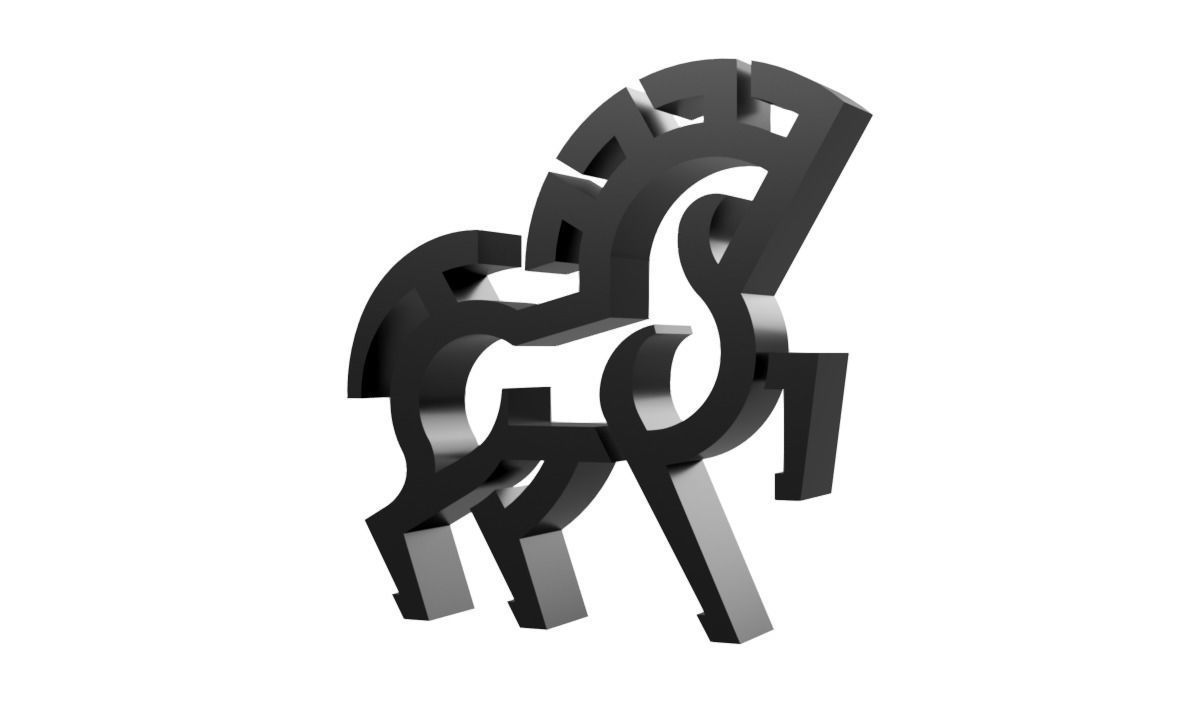 Trojan horse logo 1 3D model_1
