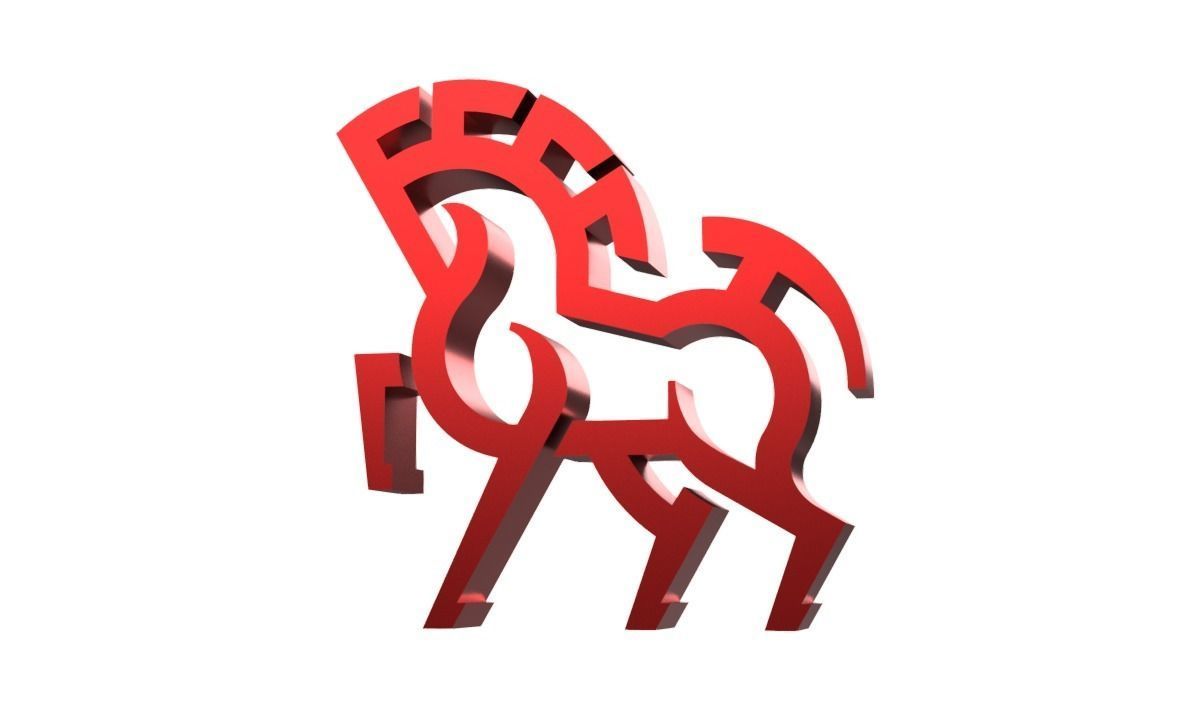 Trojan horse logo 1 3D model_4