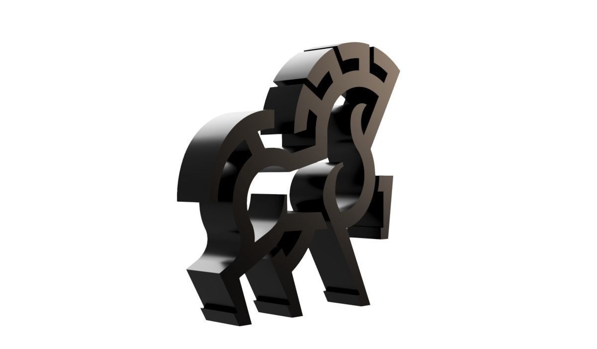 Trojan horse logo 1 3D model_2