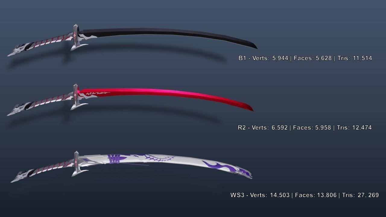 ACHERON SWORD FULL KIT From Honkai Star Rail 3D model_19