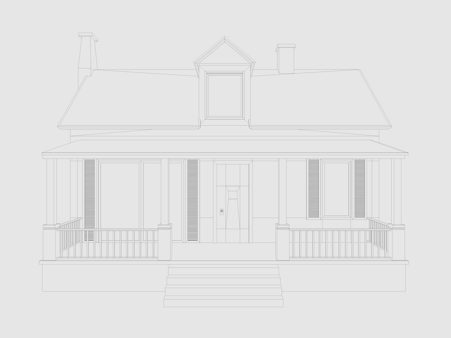 Cartoon House 5 Low-poly 3D model_7