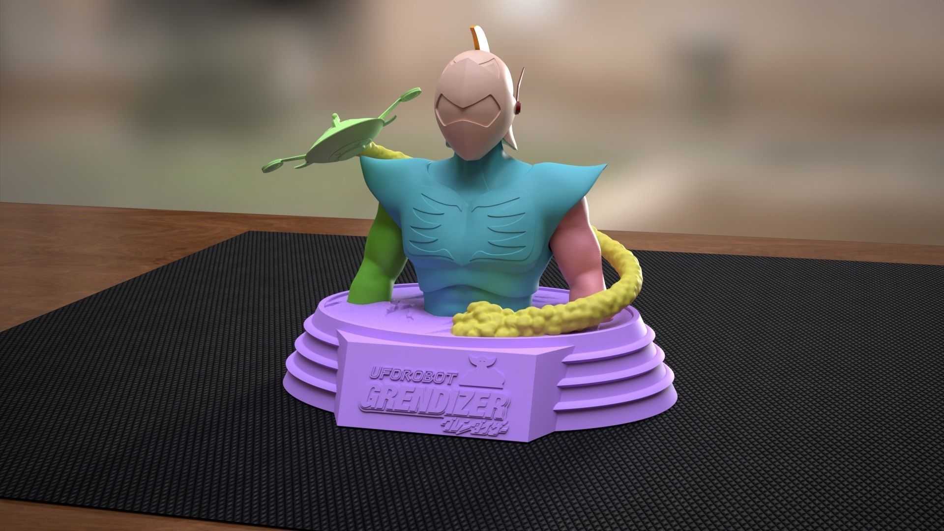 Actarus Bust V2 3D print model_10