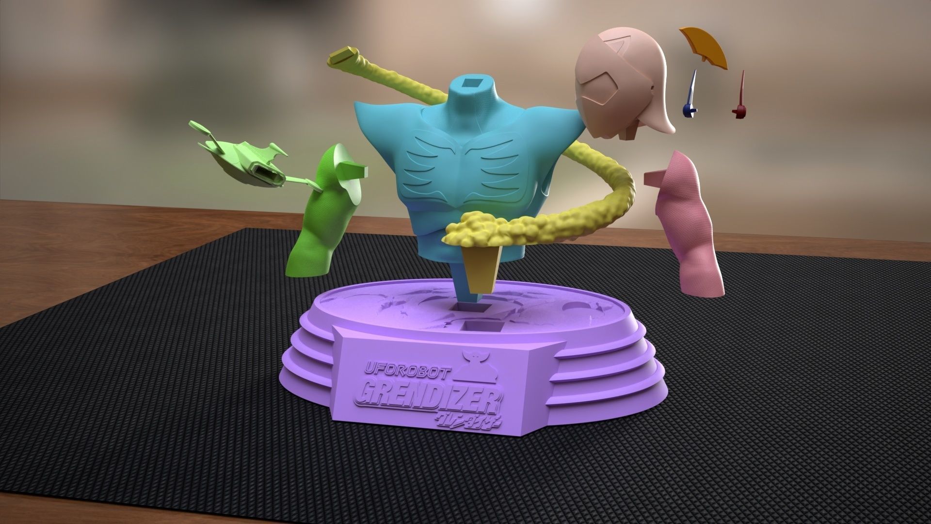 Actarus Bust V2 3D print model_11