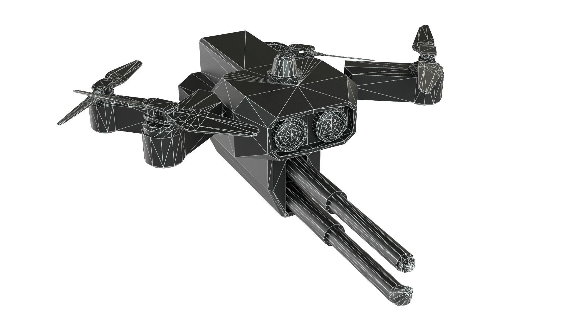 Repair Drone Low-poly 3D model_9